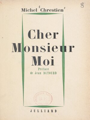 cover image of Cher Monsieur Moi